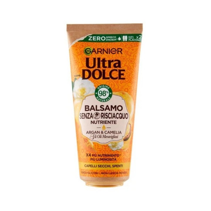 Balsam fara clatire Garnier Ultra Dolce, hidratare, 200 ml, pentru toate tipurile de par