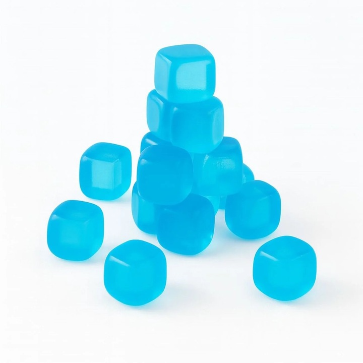 Újrafelhasználható jégkocka készlet kocka mintával - 18db