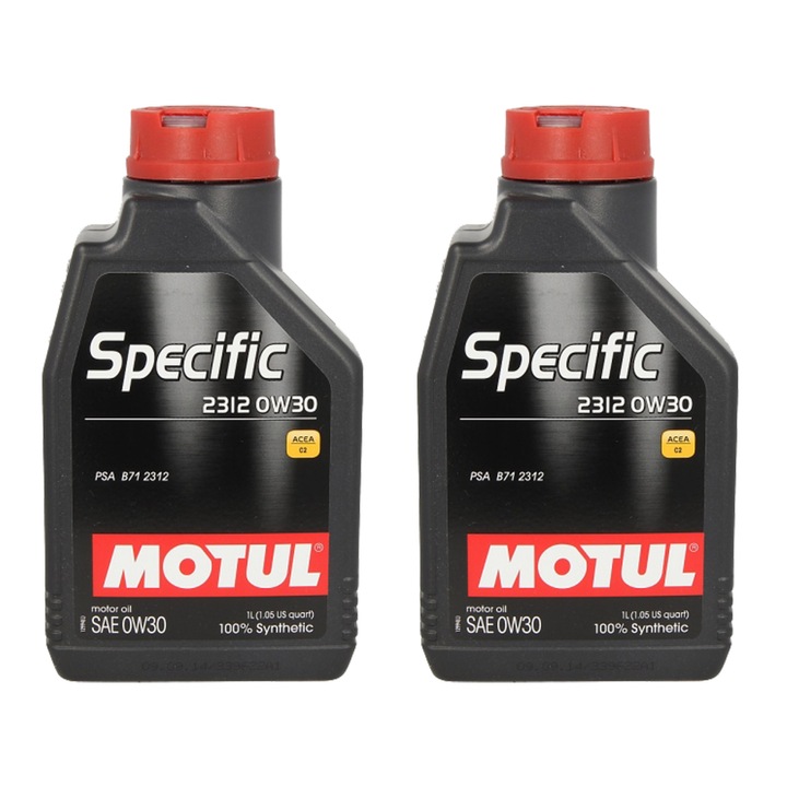 Pachet 2 litri ulei Motul Specific 2312 0W30– Protectie si performanta pentru motoare PSA