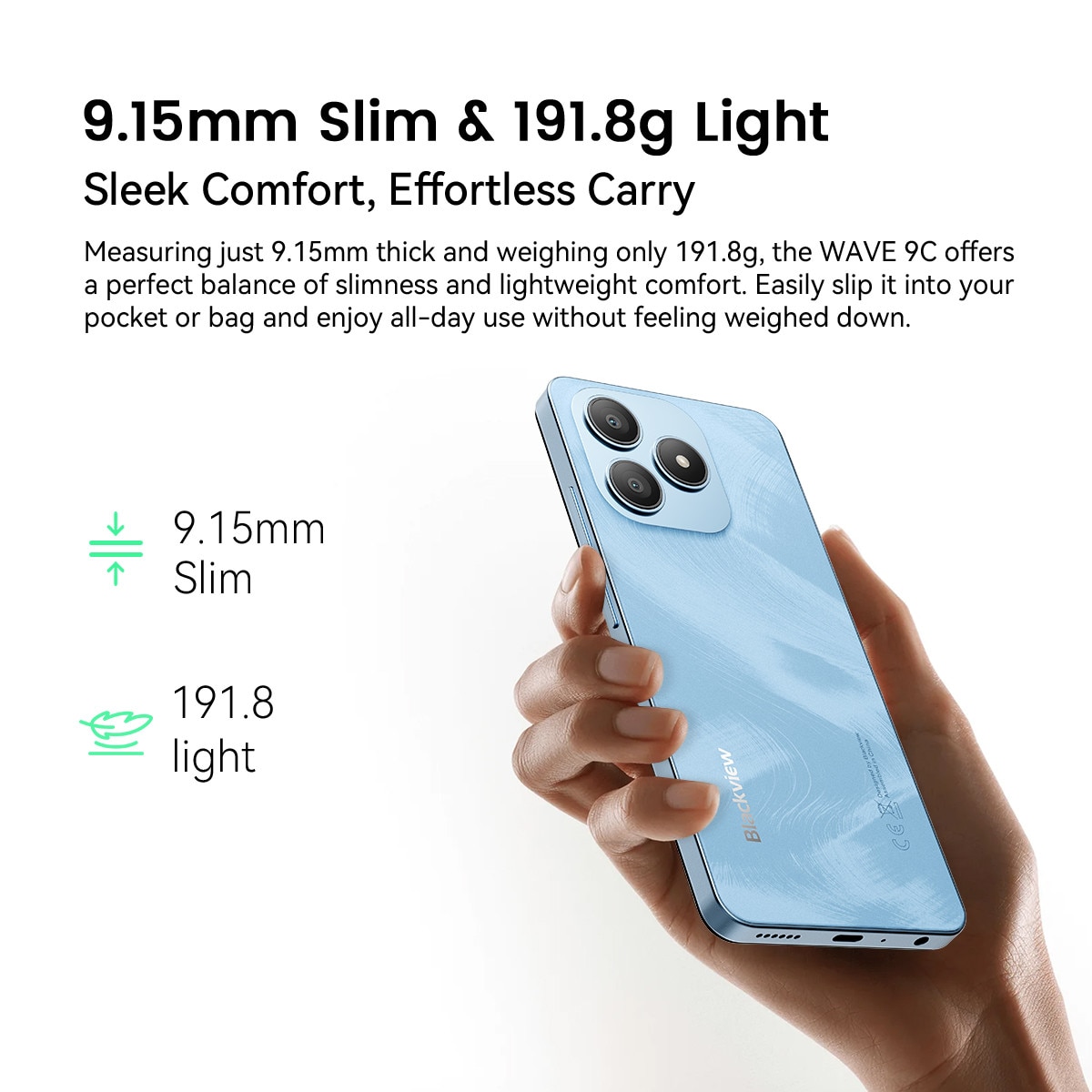 Telefon mobil Blackview Wave 9C, Dual SIM, Android 15,12GB+64GB