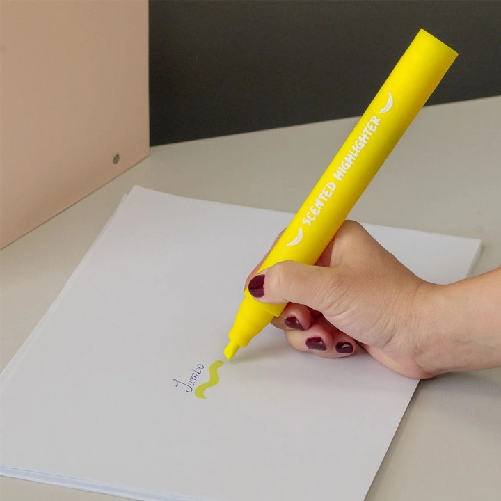 Evidentiator Parfumat Mare Galben cu Aroma de Banana 23cm