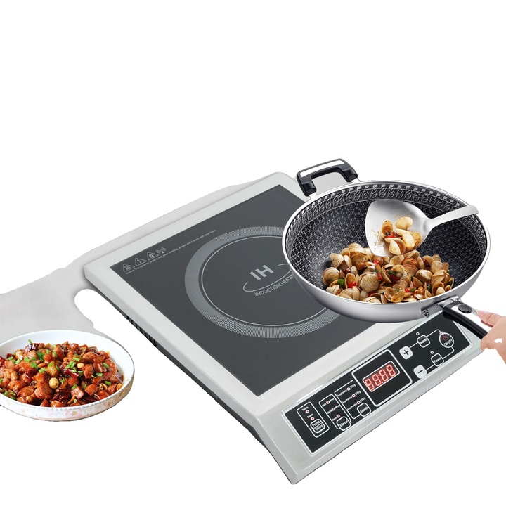 Plita electrica, 3500W, 80-300C, 16.54x13.78x4.33in, functie timer 3 ore