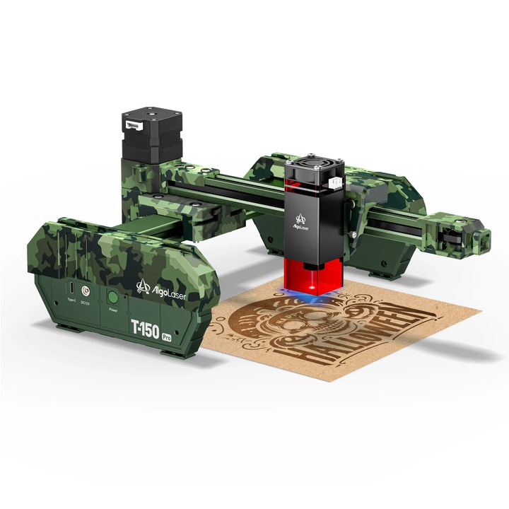 Gravor laser T150 PRO, 6W, design compact, 5.9x5.9 inch, viteza de gravare 8000mm/min
