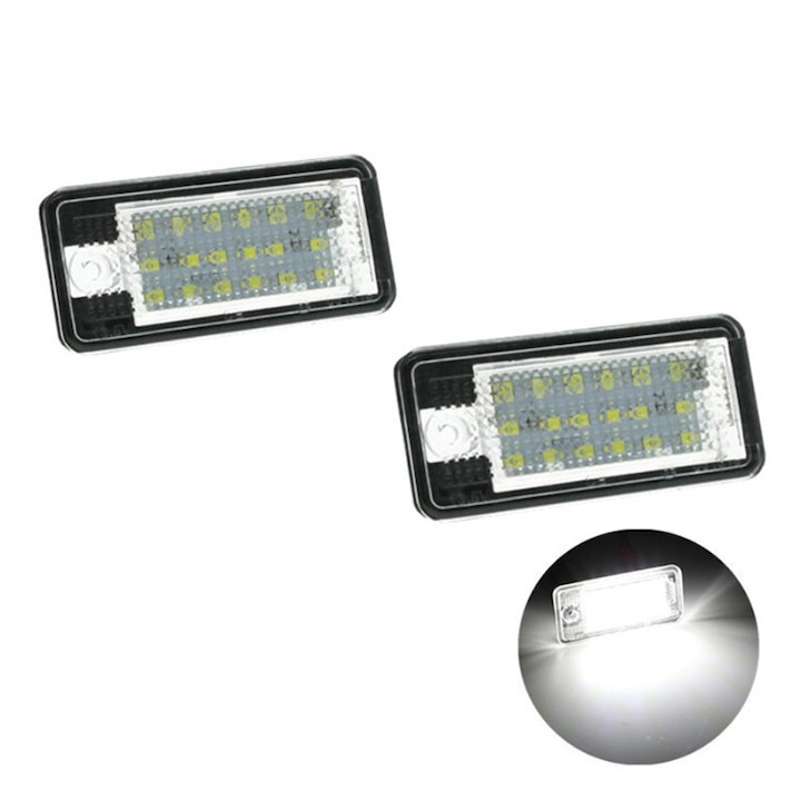 Set Lampi LED Numar cu Canbus (fara eroare bord) Audi A4 B6/B7, A6 C6, A3 8P, Q7 4L