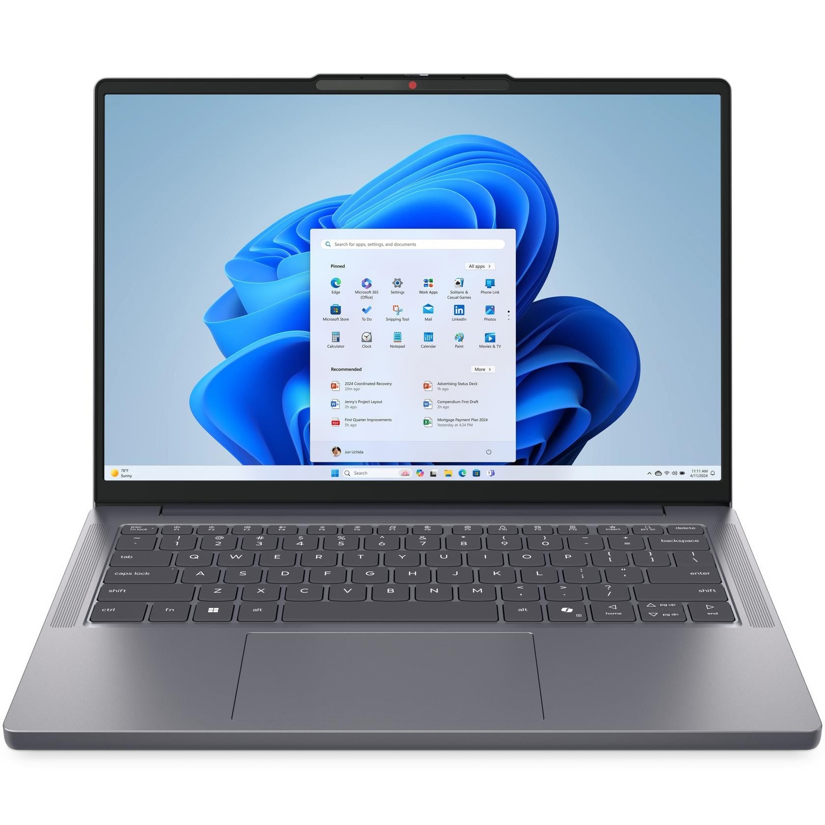 RESIGILAT: Laptop Lenovo IdeaPad Slim 3 14AHP10 cu procesor AMD Ryzen™ 7 8840HS pana la 5.1GHz, 14" WUXGA, OLED, 16GB DDR5 RAM, 1TB SSD, AMD Radeon™ 780M Graphics, No OS, Luna Grey