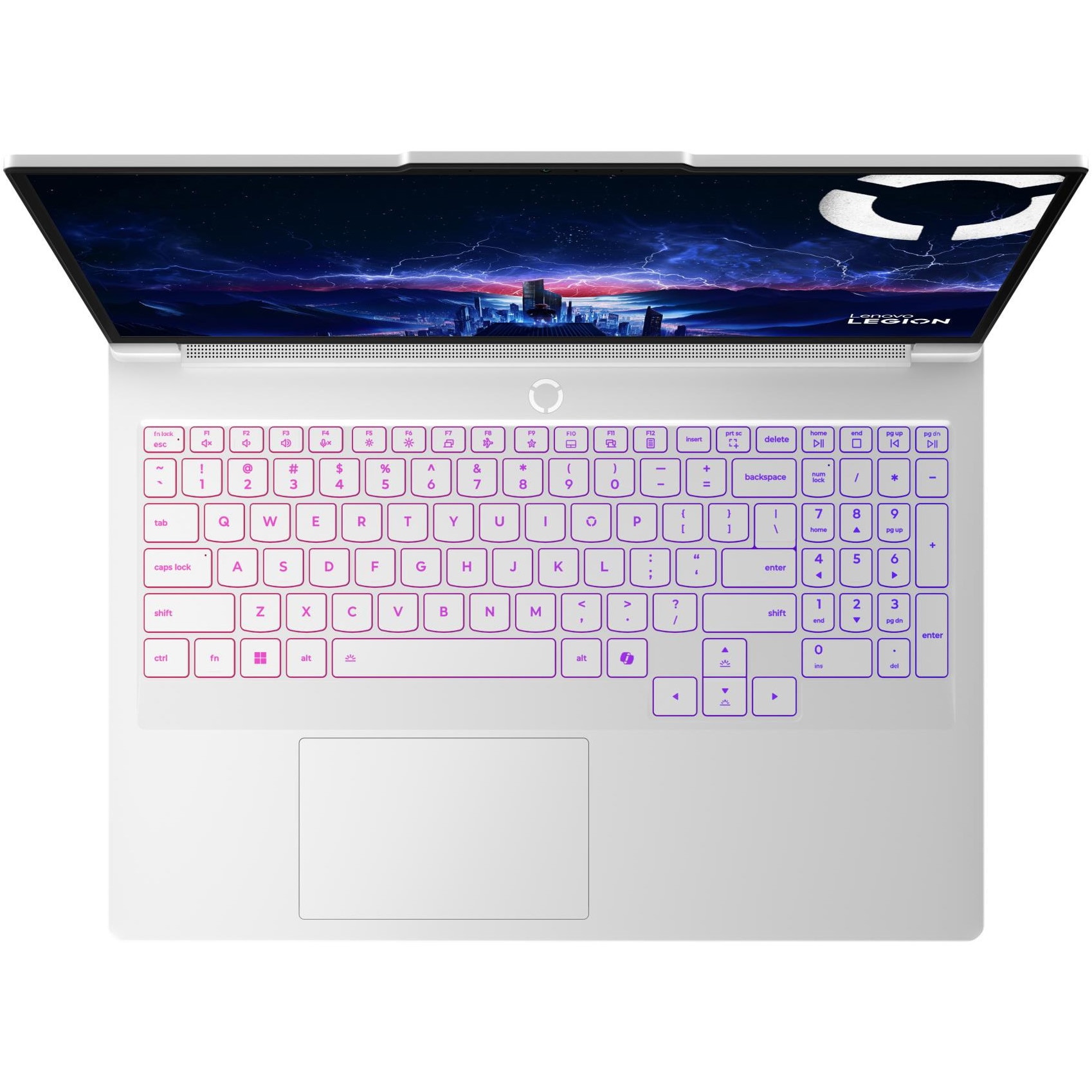 Laptop Gaming Lenovo Legion Pro 7 16IAX10H cu procesor Intel® Core Ultra 9 275HX pana la 5.4GHz, 16" WQXGA, OLED, 240Hz, 32GB DDR5 RAM. 1TB SSD, NVIDIA® GeForce RTX™ 5080 16GB GDDR7, No OS, Glacier White, 3y on-site Premium Care