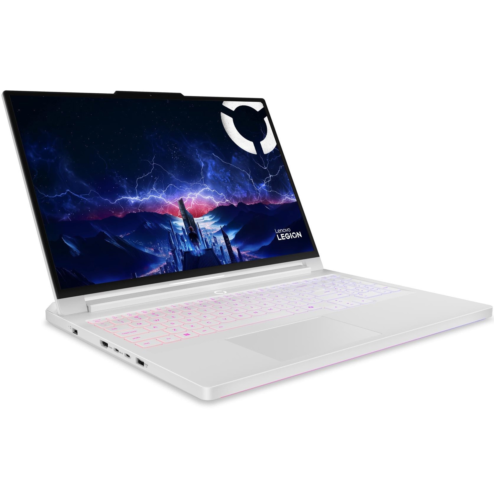 Laptop Gaming Lenovo Legion Pro 7 16IAX10H cu procesor Intel® Core Ultra 9 275HX pana la 5.4GHz, 16" WQXGA, OLED, 240Hz, 32GB DDR5 RAM. 1TB SSD, NVIDIA® GeForce RTX™ 5080 16GB GDDR7, No OS, Glacier White, 3y on-site Premium Care