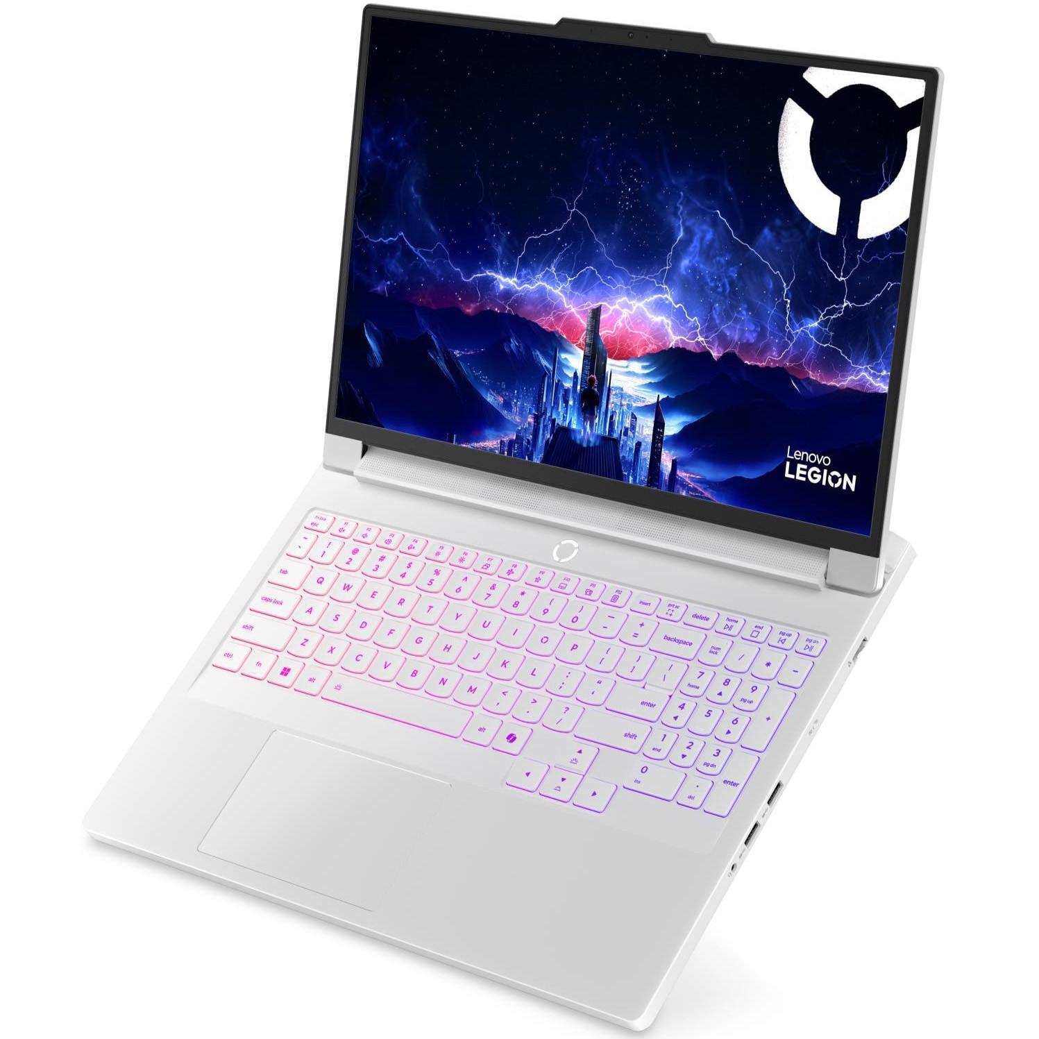 Laptop Gaming Lenovo Legion Pro 7 16IAX10H cu procesor Intel® Core Ultra 9 275HX pana la 5.4GHz, 16" WQXGA, OLED, 240Hz, 32GB DDR5 RAM. 1TB SSD, NVIDIA® GeForce RTX™ 5080 16GB GDDR7, No OS, Glacier White, 3y on-site Premium Care