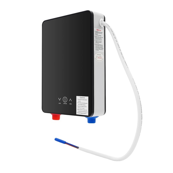 Incalzitor de apa electric, design modern, negru, 6500W, montare pe perete