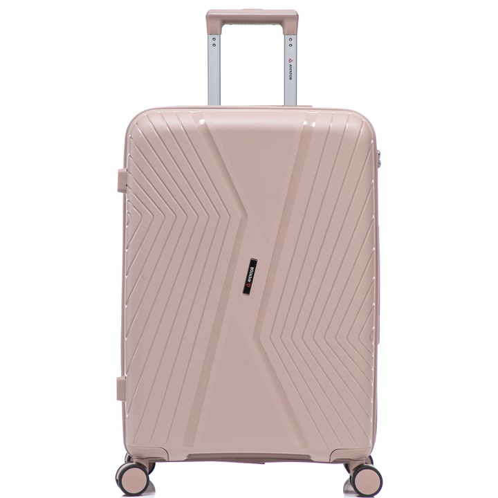Голяма количка Aventor AV105, 75x50x29.5 см, полипропилен, регистриран багаж, TSA комбинация, розова
