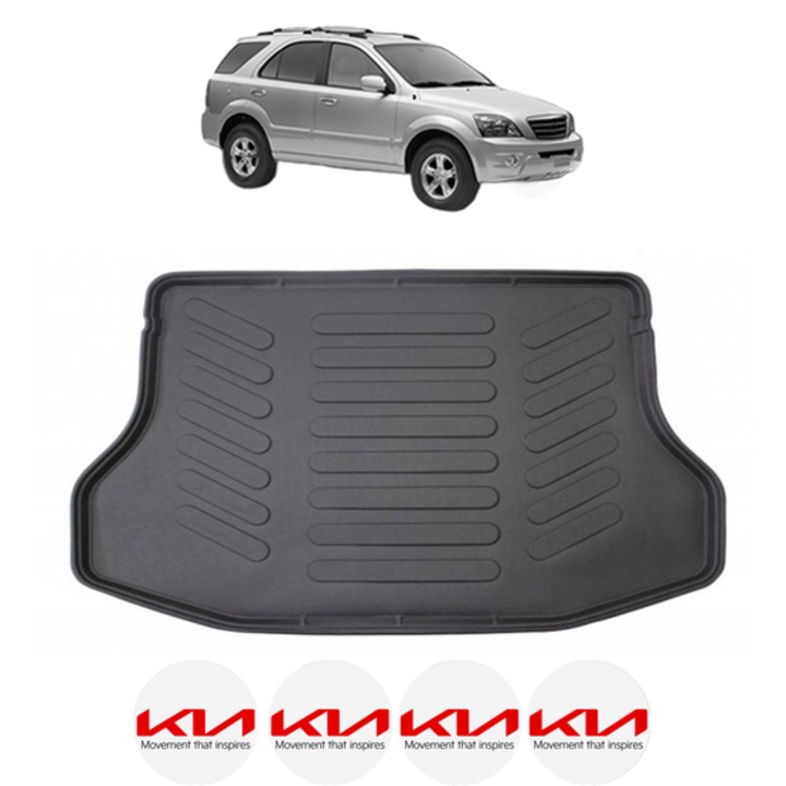 Tavita Portbagaj KIA SORENTO I din 2002-2009, CRI-FLO, Protectie Portbagaj Auto, 4x Stickere auto cu KIA