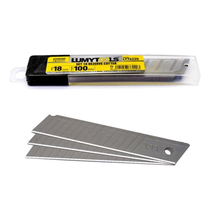 Cutter 18 mm, Lumytools, set 10 buc, otel