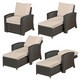 Set mobilier gradina/terasa 6 piese SIDNEY, Maison Mex, maro/alb