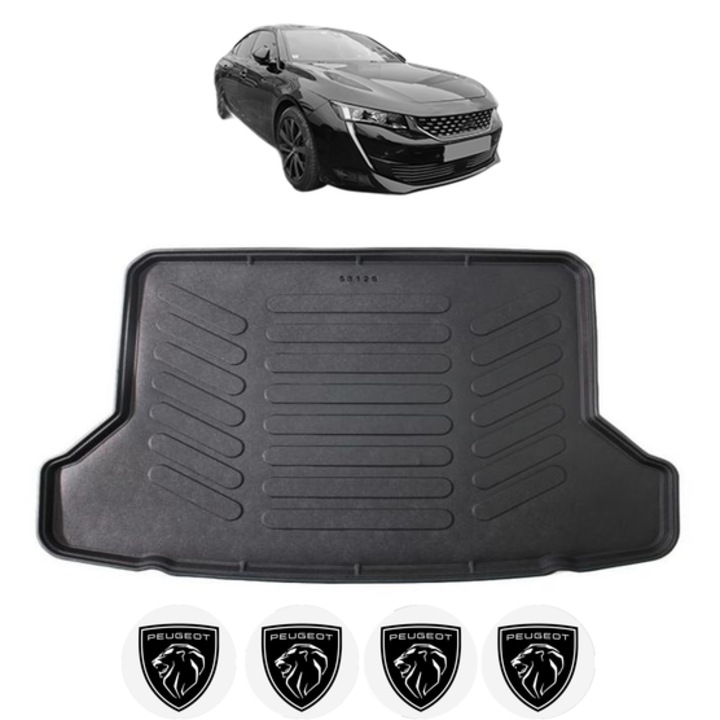 Tavita Portbagaj PEUGEOT 508 I ACCESS VERSION din 2010-2018, CRI-FLO, Protectie Portbagaj Auto, 4x Stickere auto cu PEUGEOT