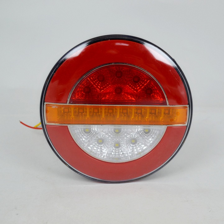 Stop dreapta LED tip hamburger, cu semnalizator dinamic, 12/24 V, roșu-alb