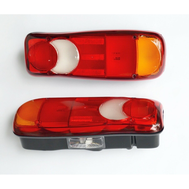 Lampa Stop, 24/7 AUTO, Potrivită pentru Iveco, Renault, Peugeot, Fiat, Volvo, DAF, Mercedes și MAN, Cu mufă, Set de 2 bucăți