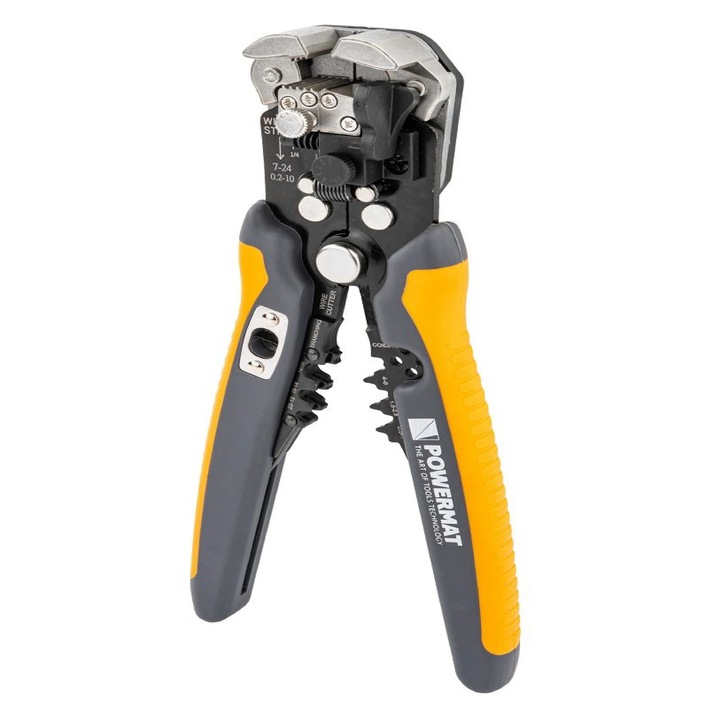 Cleste sertizare si dezizolare cabluri PM-SI-2T, 0.05-10 mm², 210 mm, Powermat PM1438