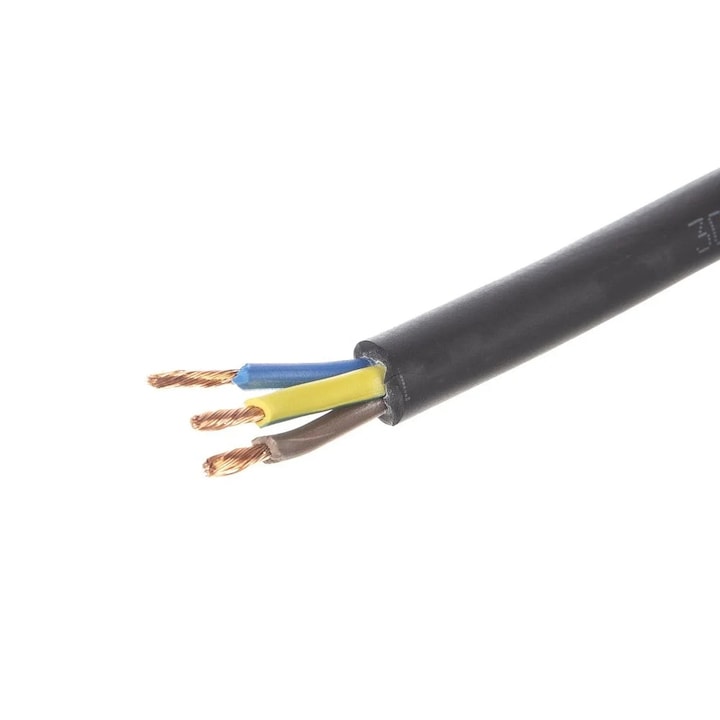 Cablu electric MYYM, H07RN-F, 3 x 2.5 mm², negru, la metru