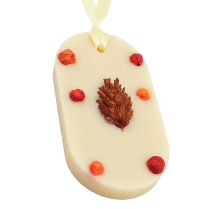 Ruhásszekrény illatosító, Candelina, PUMPKIN SPICE - Tök, Fahéj, Szerecsendió, Ovális, kézműves, illatos viasz, wax melts, természetes viasz, 25g