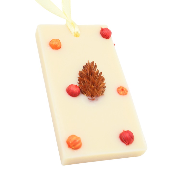 Szekrényillatosító, Candelina, PUMPKIN SPICE - sütőtök, fahéj, szerecsendió, téglalap alakú, kézzel készített, illatosított viasz, wax melts, természetes viasz, 25g