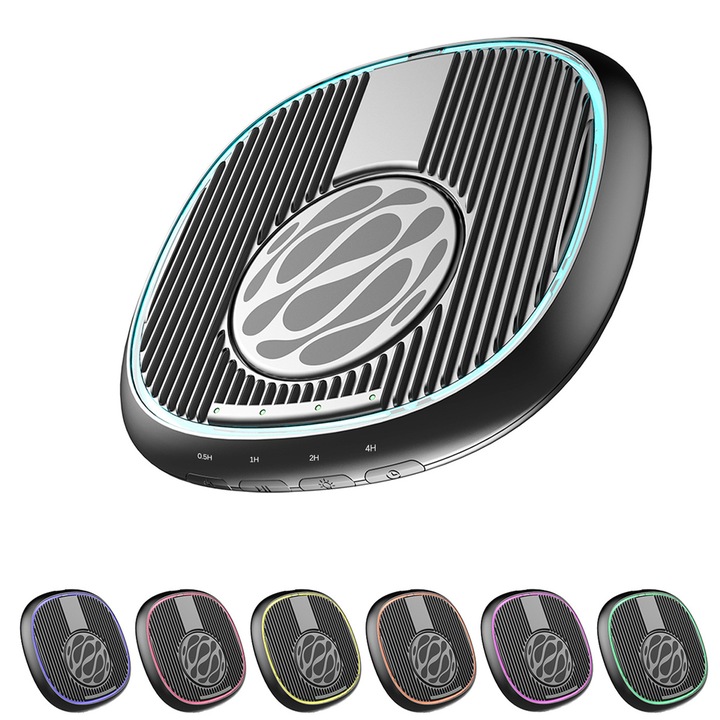 Mouse Jiggler, Simulator Miscare Mouse, Buton Pornire Oprire, Conectare USB 5V 1A, Plug And Play, Silentios 10dB, 7 Moduri Lumina, Timer Reglabil 0.5-4h, Compatibil cu Windows Mac Android Linux, Ideal pentru Birou Acasa Remote Work Streaming, negru