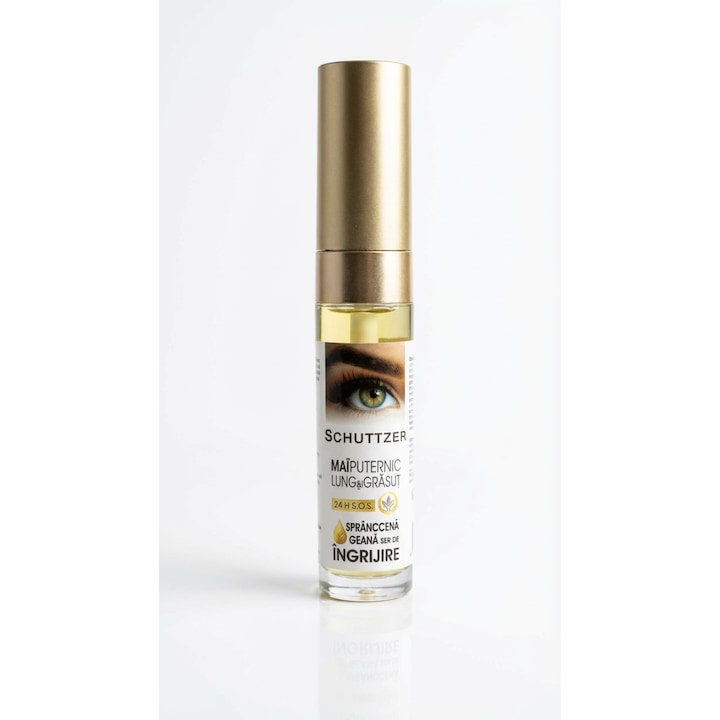 Ser pentru gene și sprâncene, SCHUTTZER, uleiuri hrănitoare, transparent 10ml