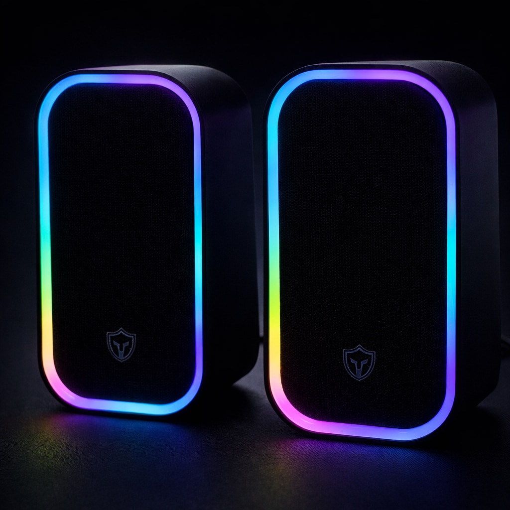 Boxe PC Gaming S Eye Battletron RGB, 10 W RMS, USB, Jack 3.5 mm - eMAG.ro