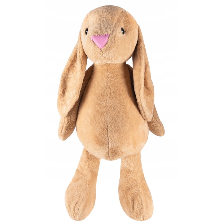 Óriás plüss nyuszi, puha plüss, 60 cm ülve - 120 cm teljes, barna