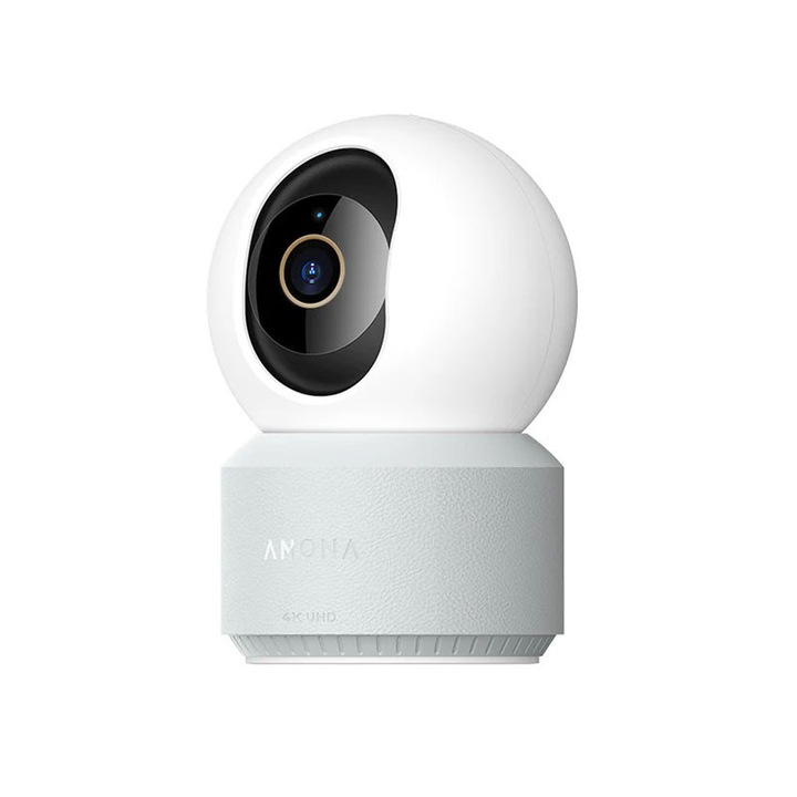 Вътрешна камера за видеонаблюдение ANONA PANO Security Camera 4K UHD, AI технология, Гласов контрол Google Home, Alexa