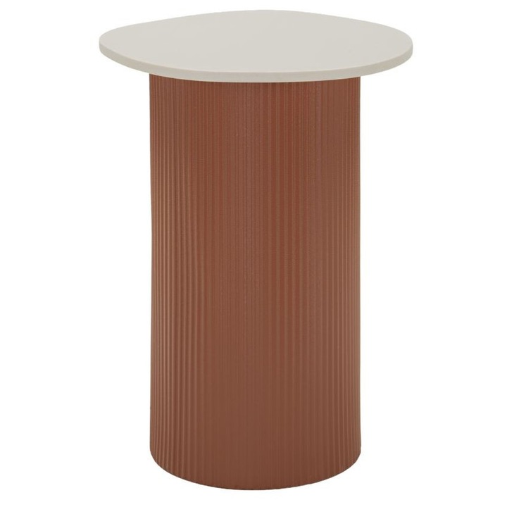 Masuta frankfurt din marmura cm 35x37x53, rosu/alb, 90 cm, 53