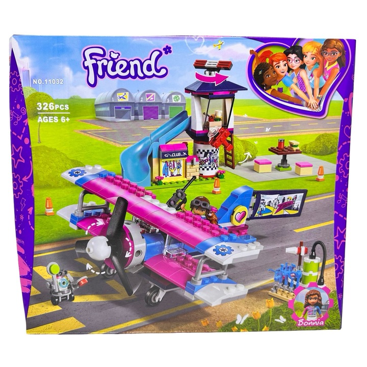 Setul de constructie Friend cu avion si turn de control 11032