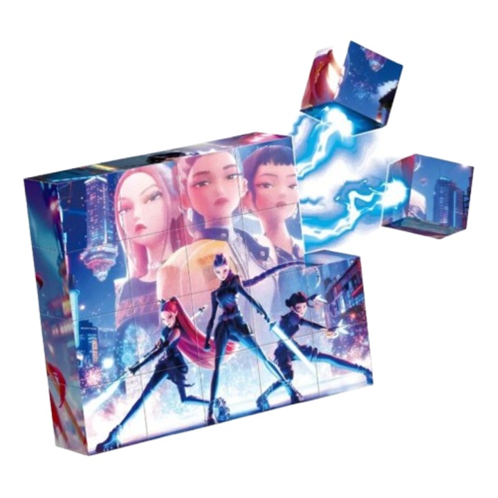 Blocuri magnetice puzzle de constructie VICTINY ® 20 piese, compatibile k-pop, joc educativ pentru creativitate, plastic ABS, 6+ ani