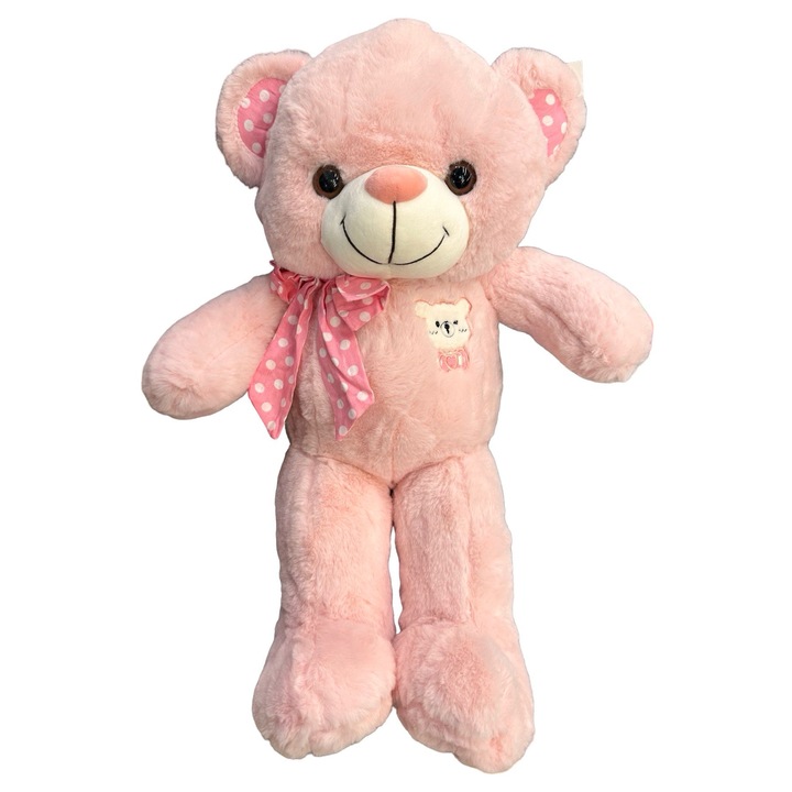 Urs de plus, 57 cm, labuta roz, decorativ