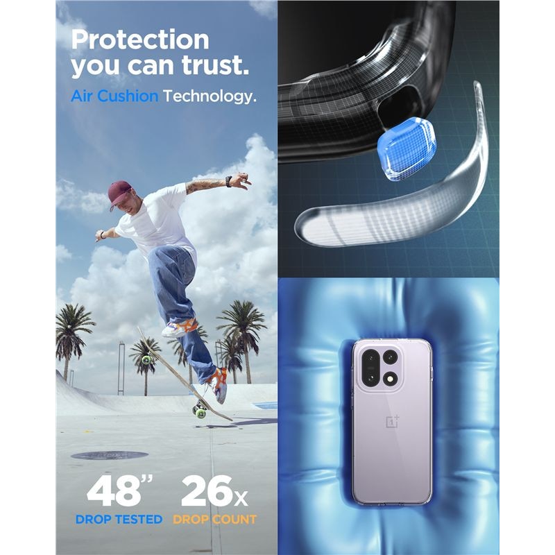 Carcasa Spigen Ultra Hybrid compatibila cu OnePlus 15, Transparent