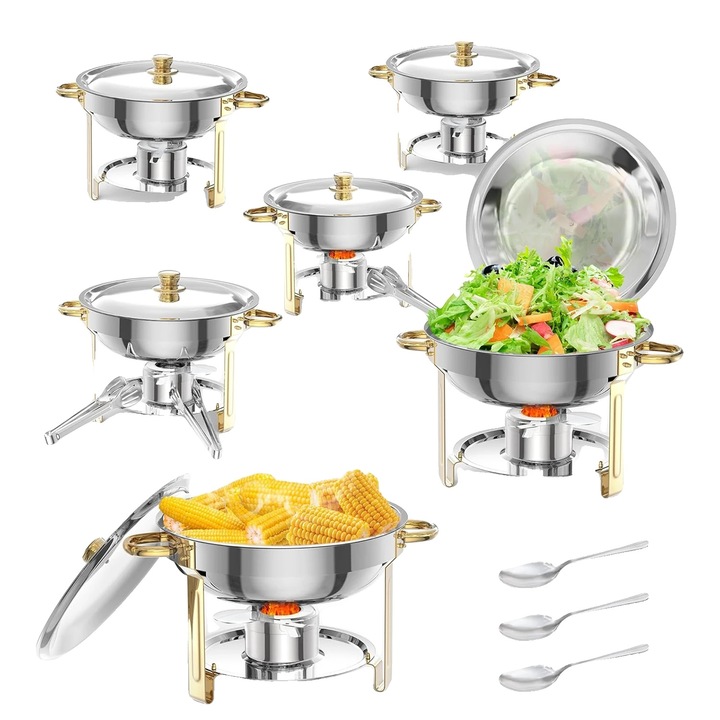 Комплект гастронорм тави 6бр., вместимост 5л, инокс, лесен монтаж