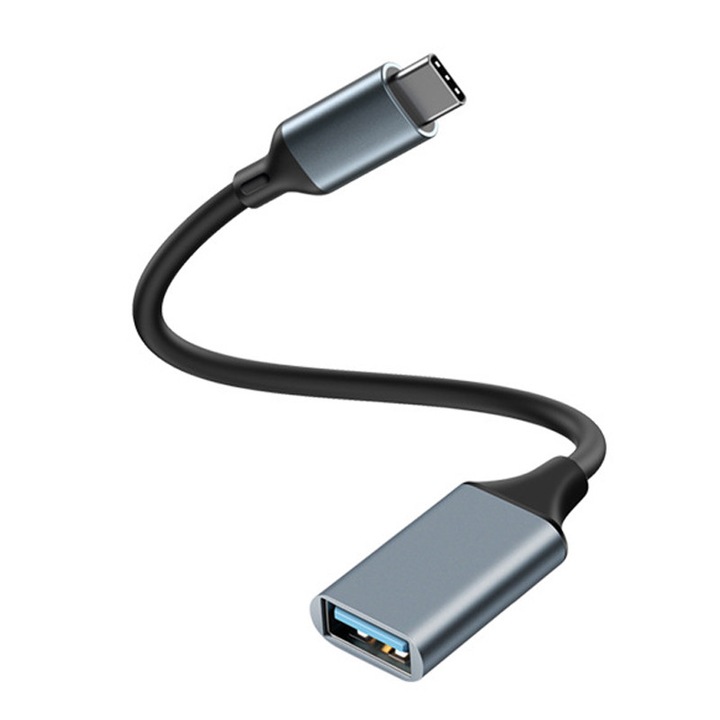 Fir de transfer USB Type-C, gri, 100W, 5Gbps, 1m