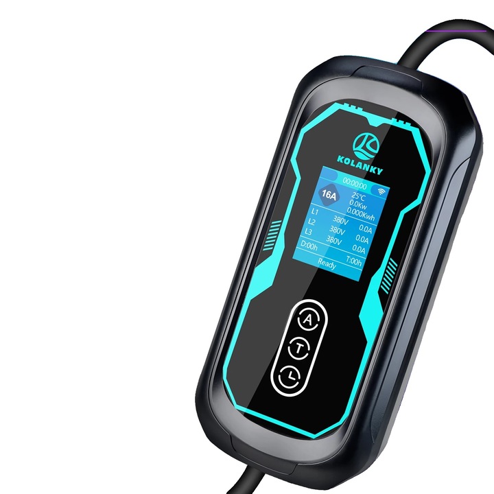 Incarcator EV, Control inteligent, Curent ajustabil, Tip 2, 5m, 11KW