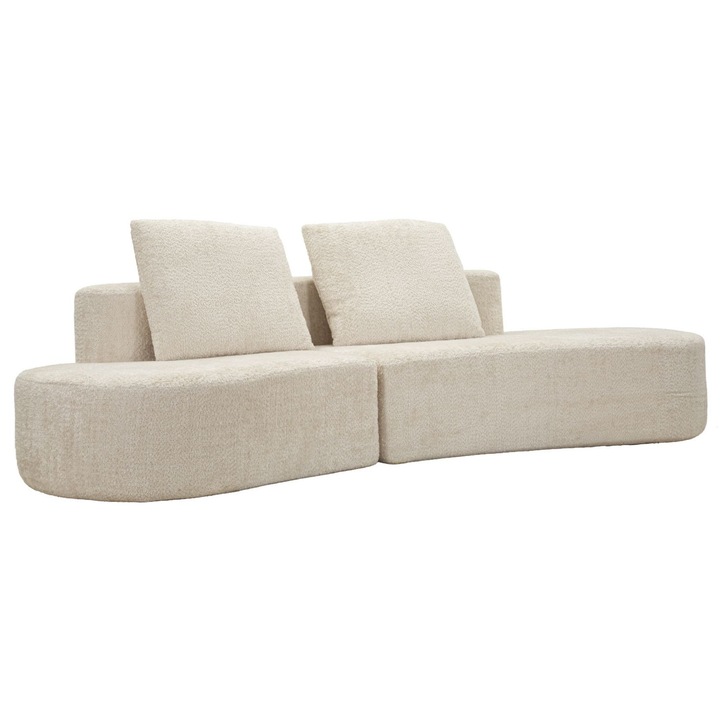 Canapea insula alba cm 238x92x78 (compress), alb, 78 cm