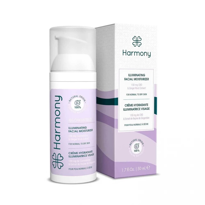 Crema ten zi si noapte Harmony Glowshield antioxidant pentru piele normala spre uscata 50ml