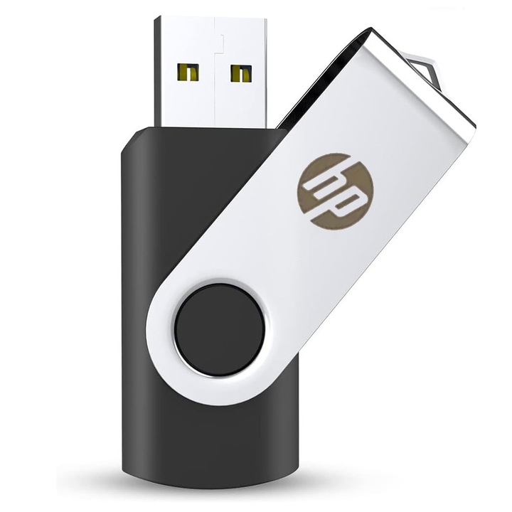 USB памет HP 1TB, въртяща се, черна, 65x19x9мм, USB 3.0