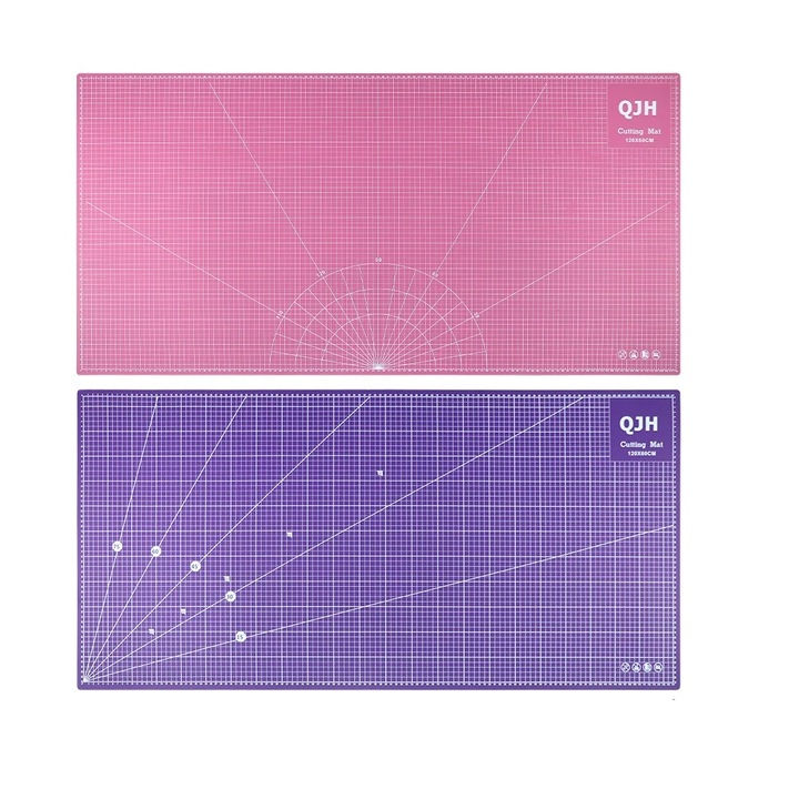 Vágószőnyeg, öngyógyító felület, sokoldalú kézműves eszközök, rózsaszín/lila, 120x60cm