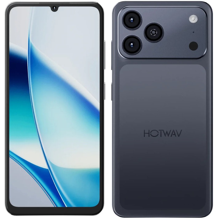 Мобилен телефон HOTWAV A17 Pro Max, Черен, 4G, 6.75" IPS, 16GB RAM (4GB + 12GB Разширяеми), 128GB ROM, Камера 13MP, Android 15, Процесор ASR8662 Octa-Core, Wi-Fi 6, Bluetooth 5.4, Dual SIM