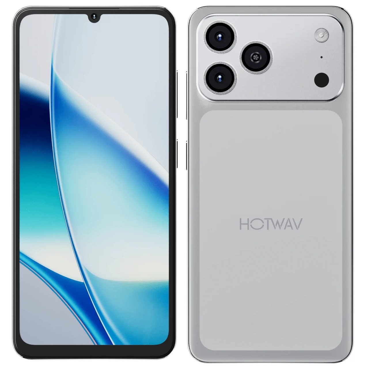Telefon Mobil HOTWAV A17 Pro Max, Argintiu, 4G, 6.75" IPS, 16GB RAM (4GB + 12GB Extensibili), 128GB ROM, Camera 13MP, Android 15, Procesor ASR8662 Octa-Core, Wi-Fi 6, Bluetooth 5.4, Dual SIM