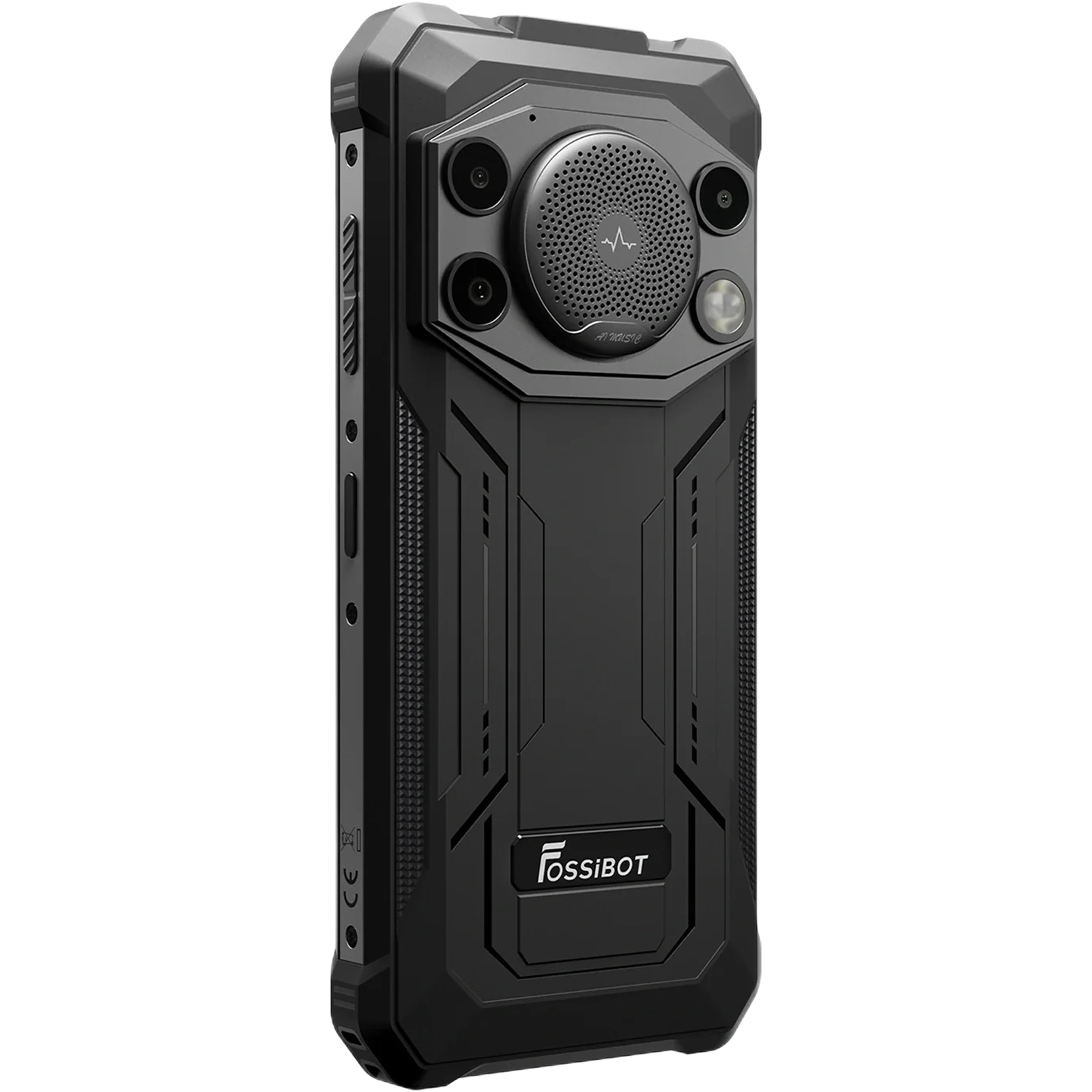 Telefon mobil FOSSIBOT F110L Black, 4G, Dual SIM, 6.75-inch IPS, 8-Core T615, 4GB RAM, 128GB, NFC, GPS, 128dB Big Speaker, Lanterna 120LM, 10000mAh, IP68/IP69K, Android 15