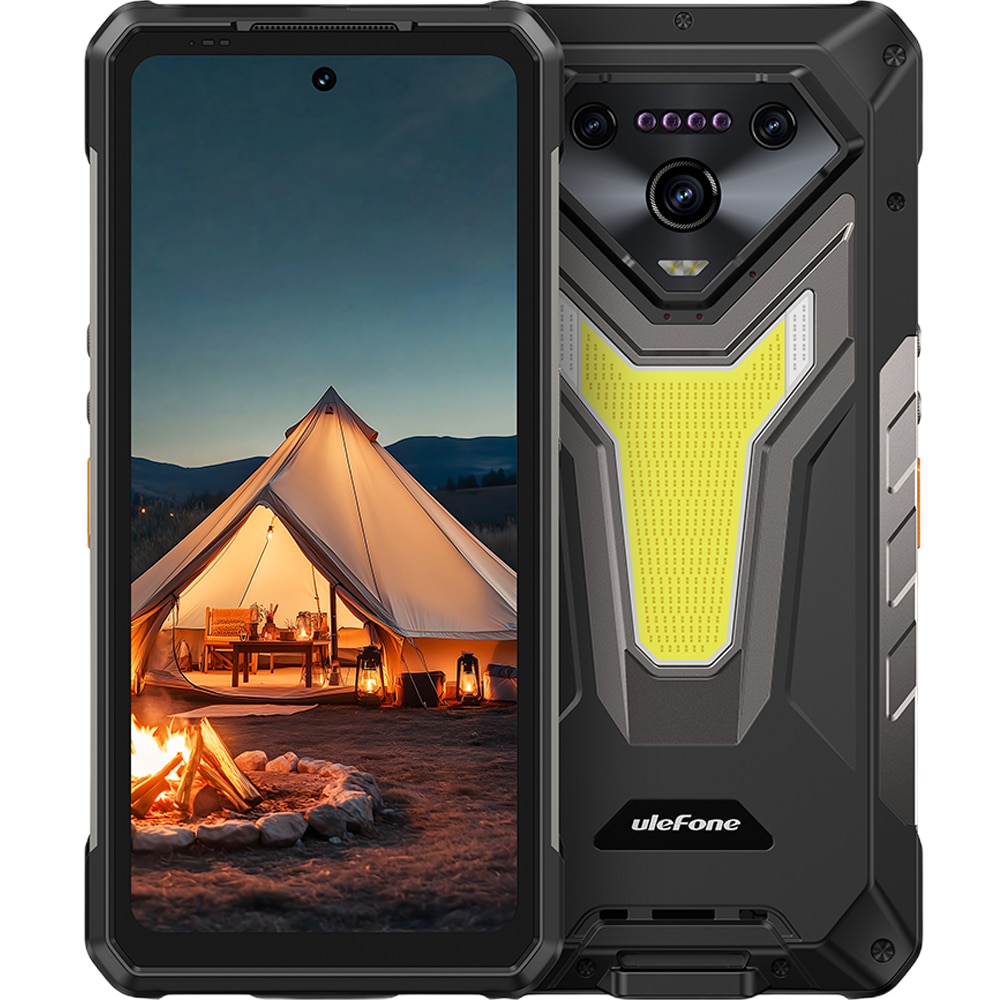 Telefon mobil Ulefone Armor 34 Plus, 5G, Dual SIM, 6.95-inch 120Hz IPS, 8-Core Dimensity 7400X, 16GB RAM, 512GB, NFC, RGB, Lanterna 6.5W, Lumini Avertizare, 25500mAh, IP68/IP69K, Android 15