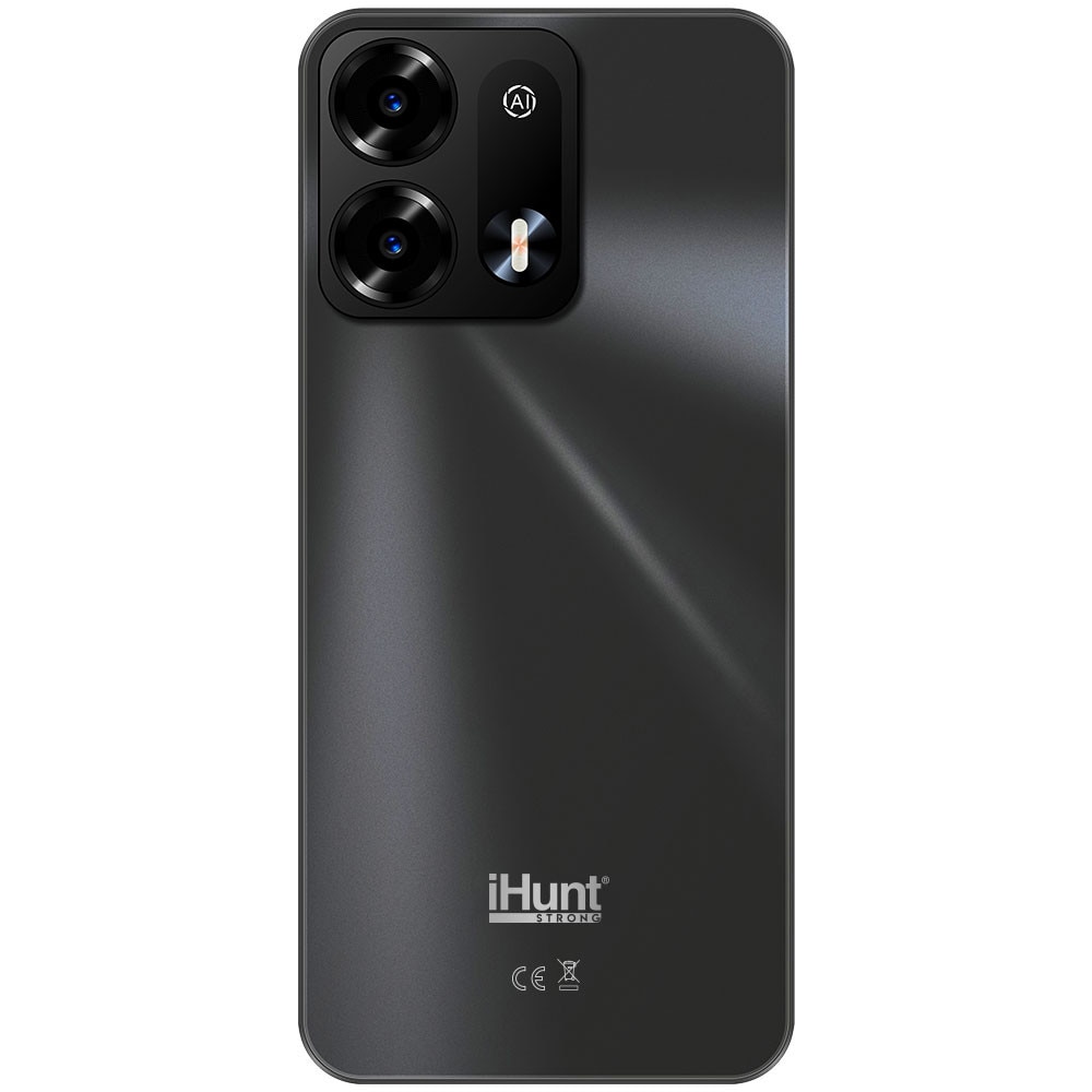 Telefon mobil iHunt S26 Ultra, 4G, Dual SIM, 6.52" HD+ IPS, Octa-Core, 8GB RAM, 128GB, Radio FM, Deblocare Faciala, 4850mAh, Android 14, Black