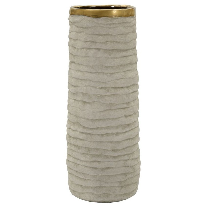 Vaza deschisa lima cm o 15, 5x40 (gaura cm o 12), gri/auriu