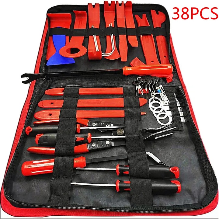 Комплект инструменти за демонтаж на панели, 38 части, издръжлив найлон, компактни размери