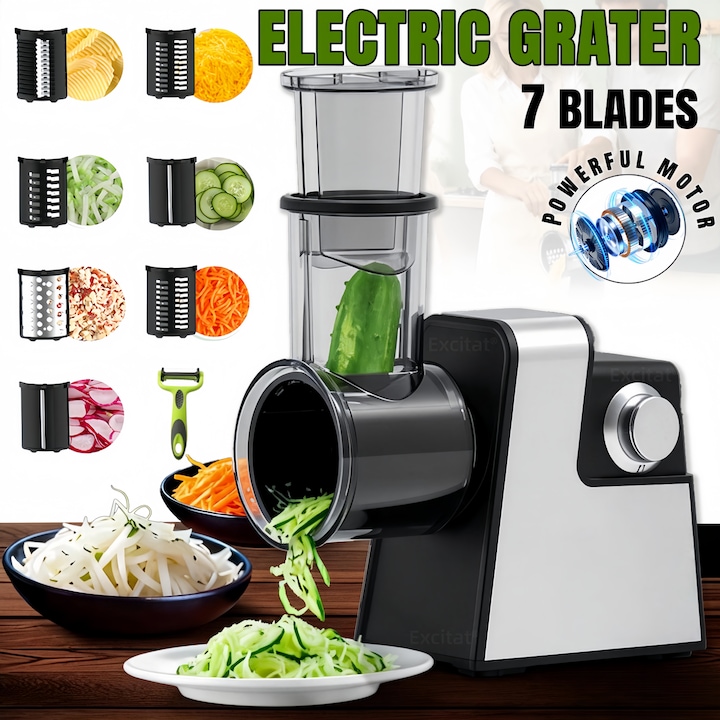 Blender de mana 700W, Sokany, 2 viteze, inox, negru/argintiu