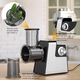 Електрическо ренде 7 в 1, EXCITAT®, 400W-600W, 7 различни остриета, функция Safety Stop, мощен мотор, електрическа резачка за зеленчуци, неръждаема стомана, лесна за почистване, безшумна, черно/сребристо